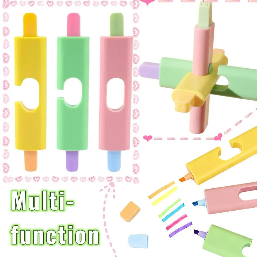 Creative Luban Lock Highlighter Marker Dual Tip Dual Color Writing Pen Intelligence Assembly Puzzle School Office Supplies
Creative Luban Lock Highlighter Marker Dual Tip Dual Color Writing Pen Intelligence Assembly Puzzle School Office Supplies