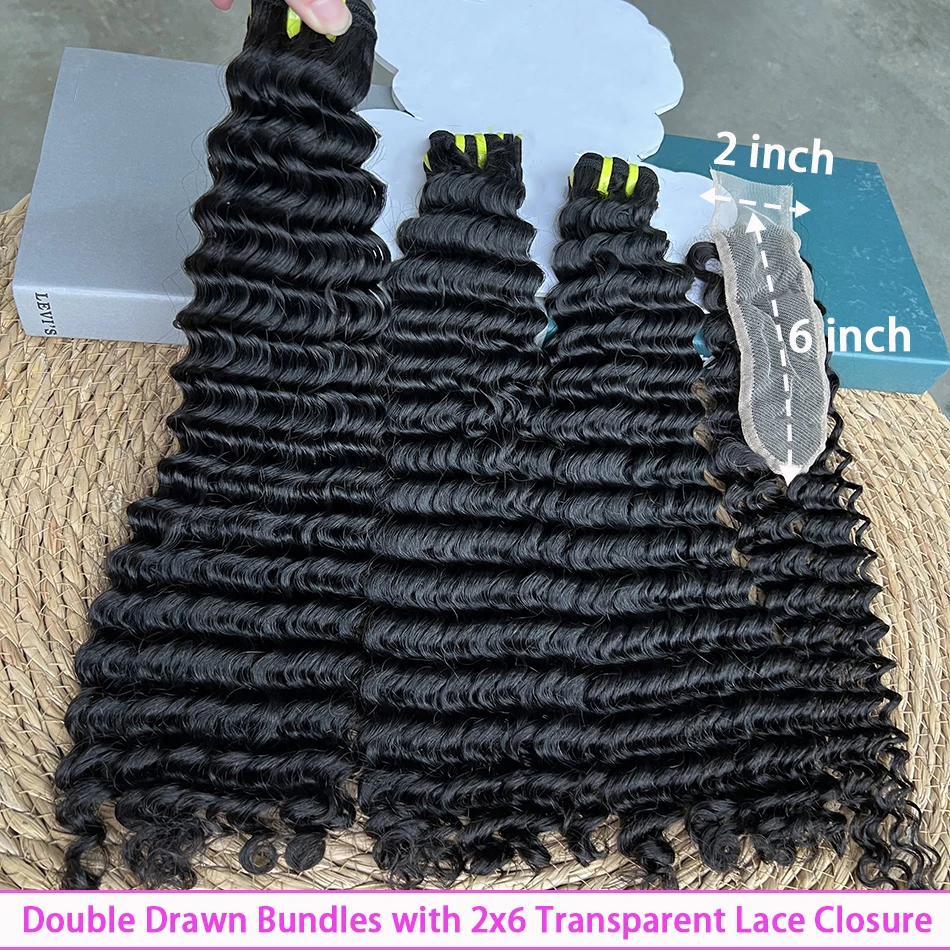 Двойные нарисованные глубокие вьющиеся пучки 100% необработанные человеческие волосы с прозрачной кружевной застежкой 2x6, отбеленные узлы, наращивание волос
Двойные нарисованные глубокие вьющиеся пучки 100% необработанные человеческие волосы с прозрачной кружевной застежкой 2x6, отбеленные узлы, наращивание волос