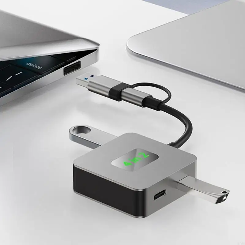 900F USB C Hubs Adapter 2 USB3.0 + 2 Type C Port Charging and Data Sharing Splitter for Laptop Phone Tablets
900F USB C Hubs Adapter 2 USB3.0 + 2 Type C Port Charging and Data Sharing Splitter for Laptop Phone Tablets