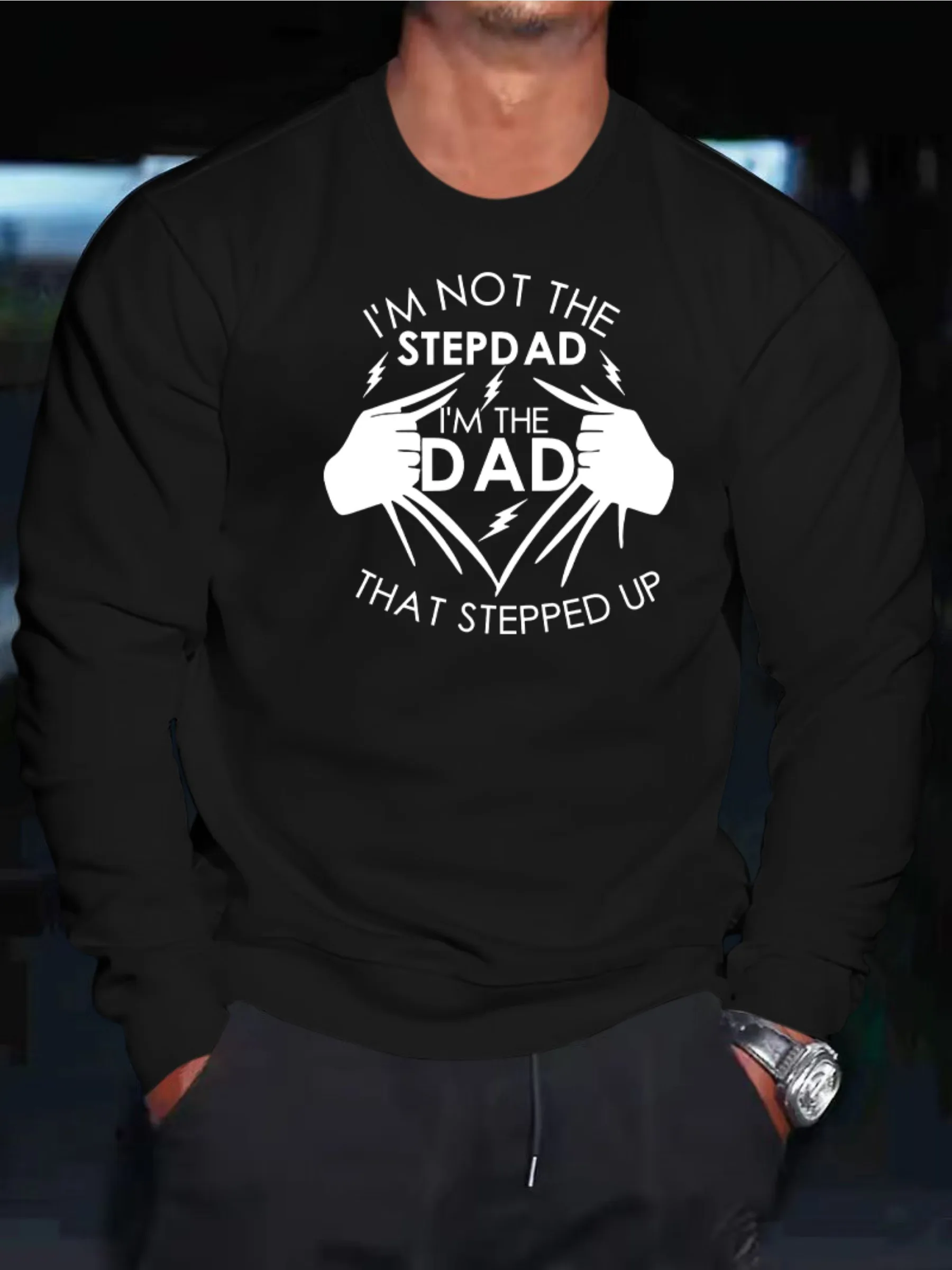 DAD Trendy Slogan Print Men's Pullover Round Neck Long Sleeve Sweatshirt Loose Casual Top For Autumn Winter Men's Clothing
DAD Trendy Slogan Print Men's Pullover Round Neck Long Sleeve Sweatshirt Loose Casual Top For Autumn Winter Men's Clothing