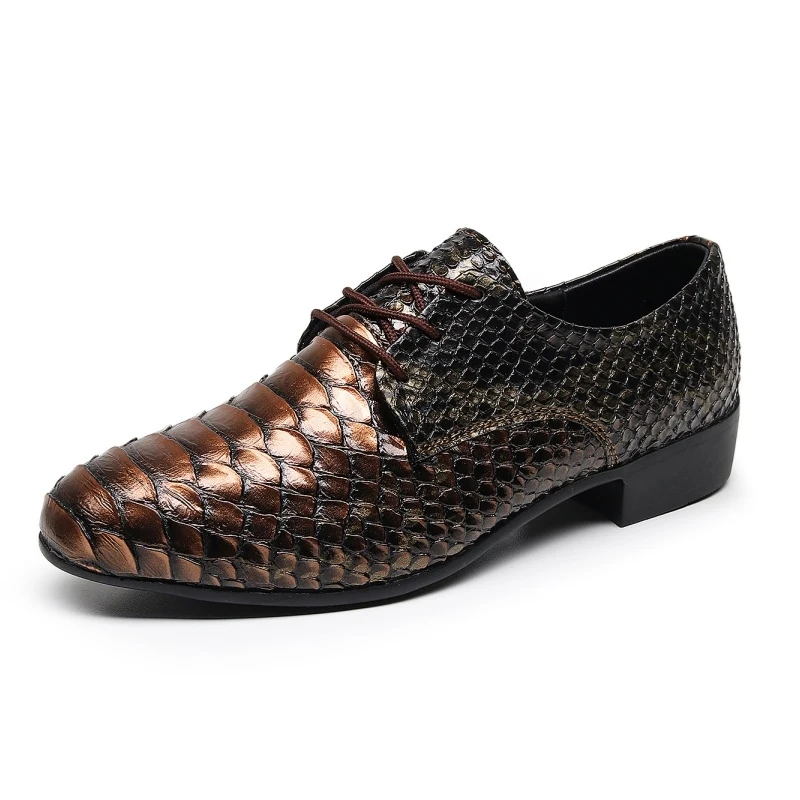 men's leather shoes New large sized with snake-patterned lace-up low heels, fashionable and casual formal shoes men's loafers
men's leather shoes New large sized with snake-patterned lace-up low heels, fashionable and casual formal shoes men's loafers
