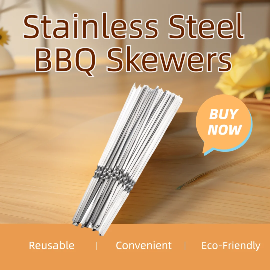 Многоразовые шампуры для барбекю из нержавеющей стали, 10/15 шт., прочные палочки для барбекю и кебаба, аксессуары для приготовления барбекю на открытом воздухе
Многоразовые шампуры для барбекю из нержавеющей стали, 10/15 шт., прочные палочки для барбекю и кебаба, аксессуары для приготовления барбекю на открытом воздухе