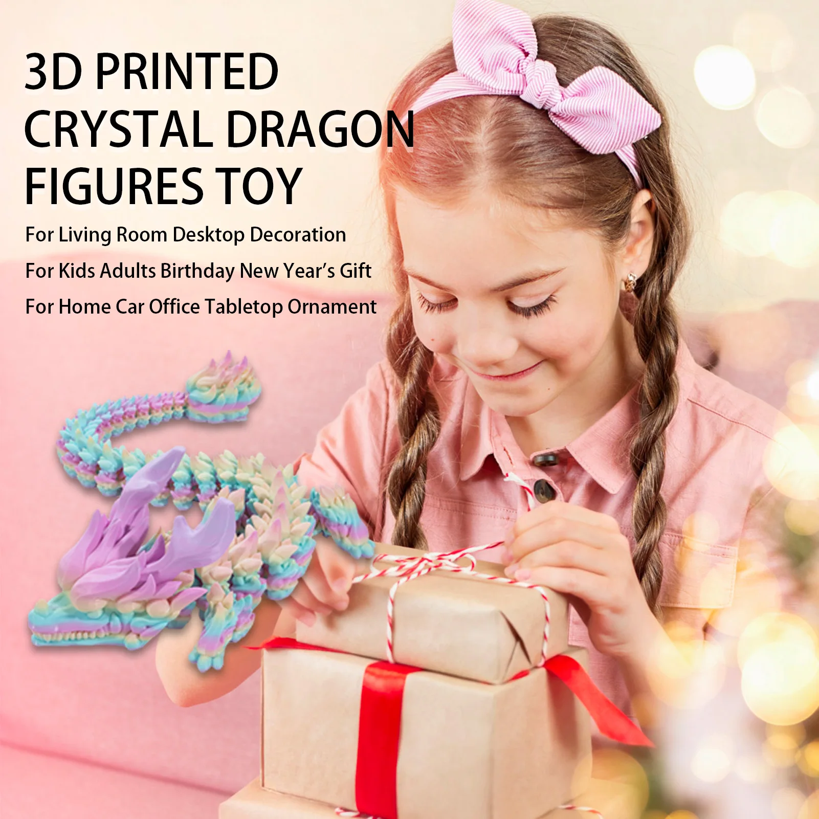 3D Printed Crystal Dragon Figures Toy Crystal Articulated Flexible Dragon Tabletop Centerpieces for Kids Adults Birthday New
3D Printed Crystal Dragon Figures Toy Crystal Articulated Flexible Dragon Tabletop Centerpieces for Kids Adults Birthday New