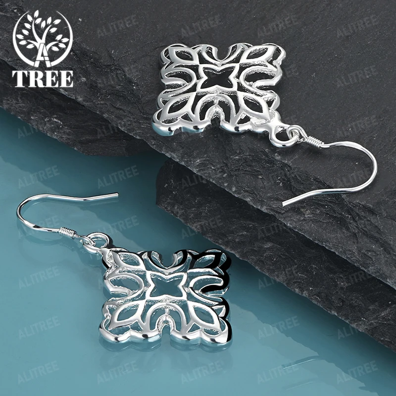 Fashion Fine 925 Sterling Silver Hollow Square Drop Earring Elegant Beautiful Wedding Accessories Birthday Party Nice Jewelry
Fashion Fine 925 Sterling Silver Hollow Square Drop Earring Elegant Beautiful Wedding Accessories Birthday Party Nice Jewelry