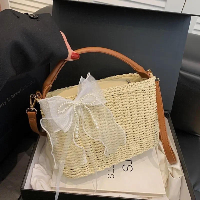 Fashion Clutches Straw Crossbody Bags for Women 2025 Summer Ladies New Shoulder Bag Females Bow Beach Bags Handbags and Purses
Fashion Clutches Straw Crossbody Bags for Women 2025 Summer Ladies New Shoulder Bag Females Bow Beach Bags Handbags and Purses