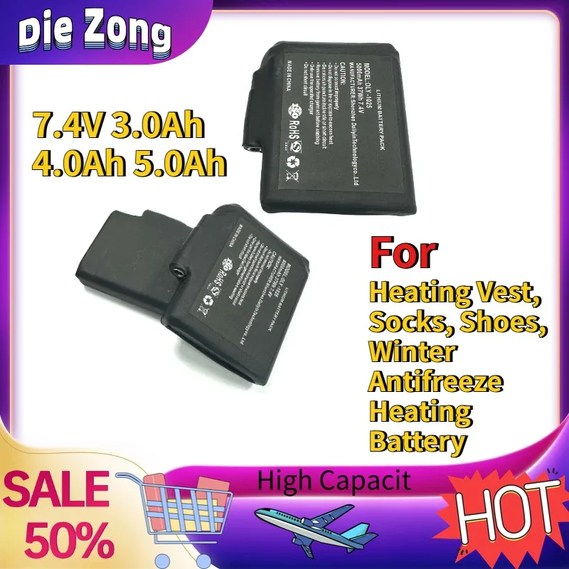 In Stock For Heating Vest, Socks, Shoes, Winter Antifreeze Heating Battery 7.4V 3.0Ah 4.0Ah 5.0Ah Heated Gloves
In Stock For Heating Vest, Socks, Shoes, Winter Antifreeze Heating Battery 7.4V 3.0Ah 4.0Ah 5.0Ah Heated Gloves