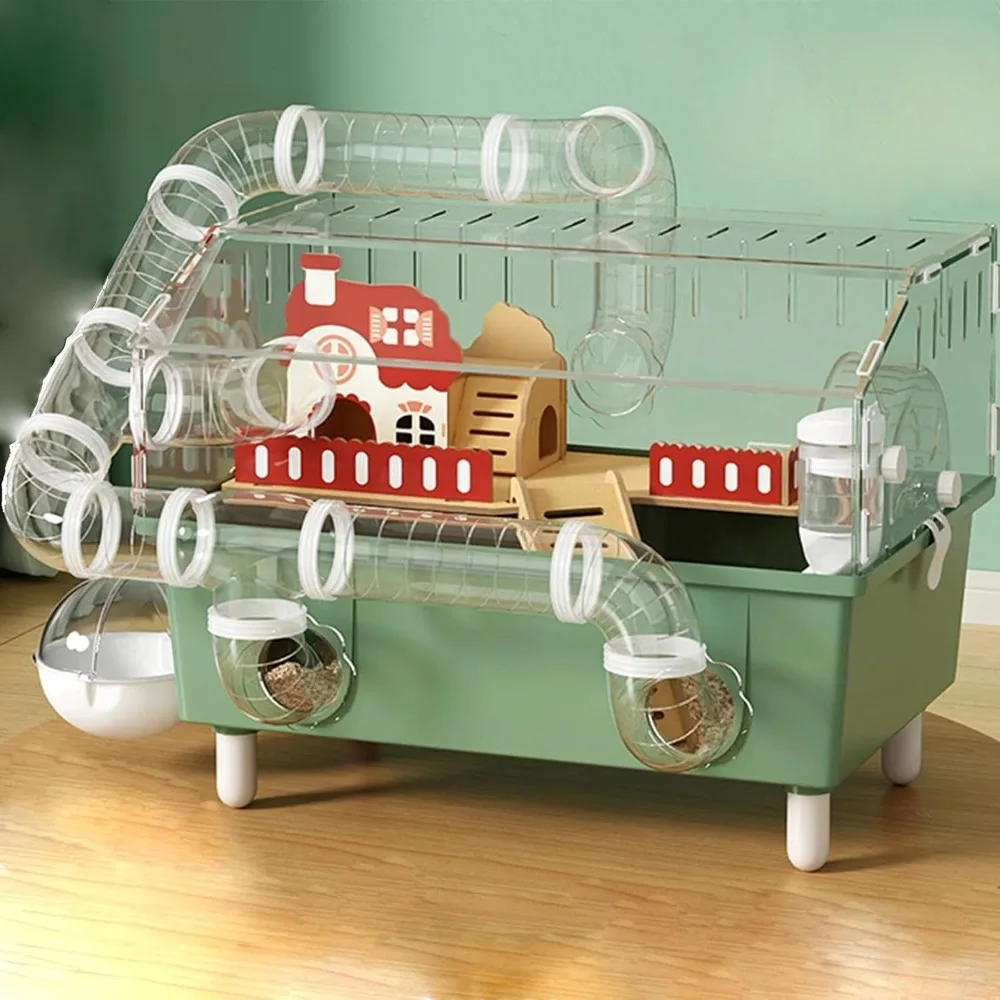 Large Hamster Cage 17x11x13 Inch Acrylic Habitat - Multi-Level Enclosure for Dwarf/Syrian Hamsters, Mice & Gerbils (Ventilated D
Large Hamster Cage 17x11x13 Inch Acrylic Habitat - Multi-Level Enclosure for Dwarf/Syrian Hamsters, Mice & Gerbils (Ventilated D
