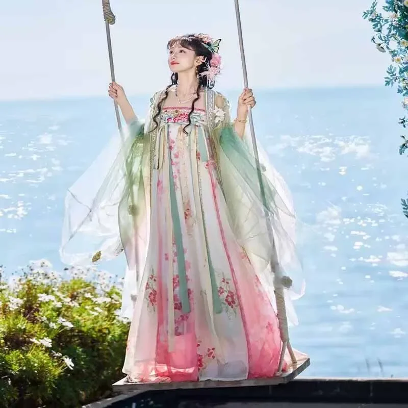 Chinese Hanfu Dress Women Pink Embroidered Gradient Hanfu Halloween Carnival Fairy Cosplay Costume Birthday Party Hanfu Dress
Chinese Hanfu Dress Women Pink Embroidered Gradient Hanfu Halloween Carnival Fairy Cosplay Costume Birthday Party Hanfu Dress