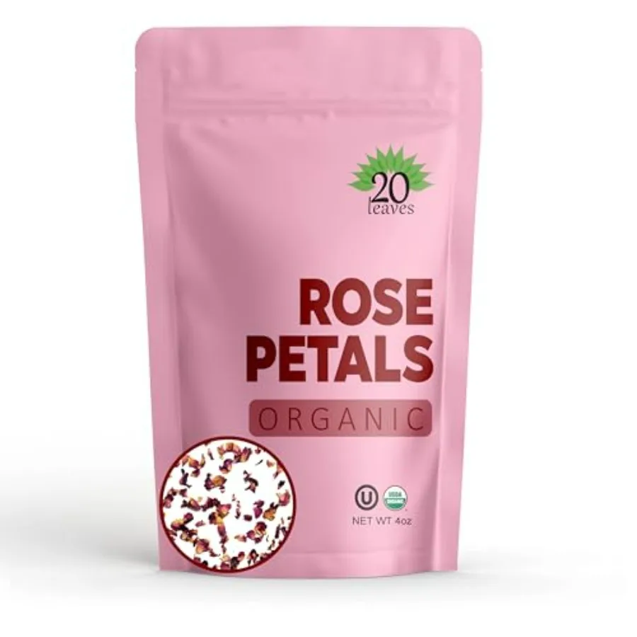 Dried Rose Petals - 100% Certified Organic - Herbs - Red Rose Petals for Loose Leaf Tea, Cocktails and Cakes - 4oz Resealable B
Dried Rose Petals - 100% Certified Organic - Herbs - Red Rose Petals for Loose Leaf Tea, Cocktails and Cakes - 4oz Resealable B