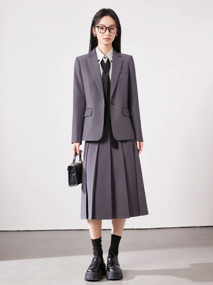 AIyssa Элегантный и модный профессиональный женский костюм-двойка высокого качества + юбка. Новые стили осень/зима 2025г. 
AIyssa Элегантный и модный профессиональный женский костюм-двойка высокого качества + юбка. Новые стили осень/зима 2025г.