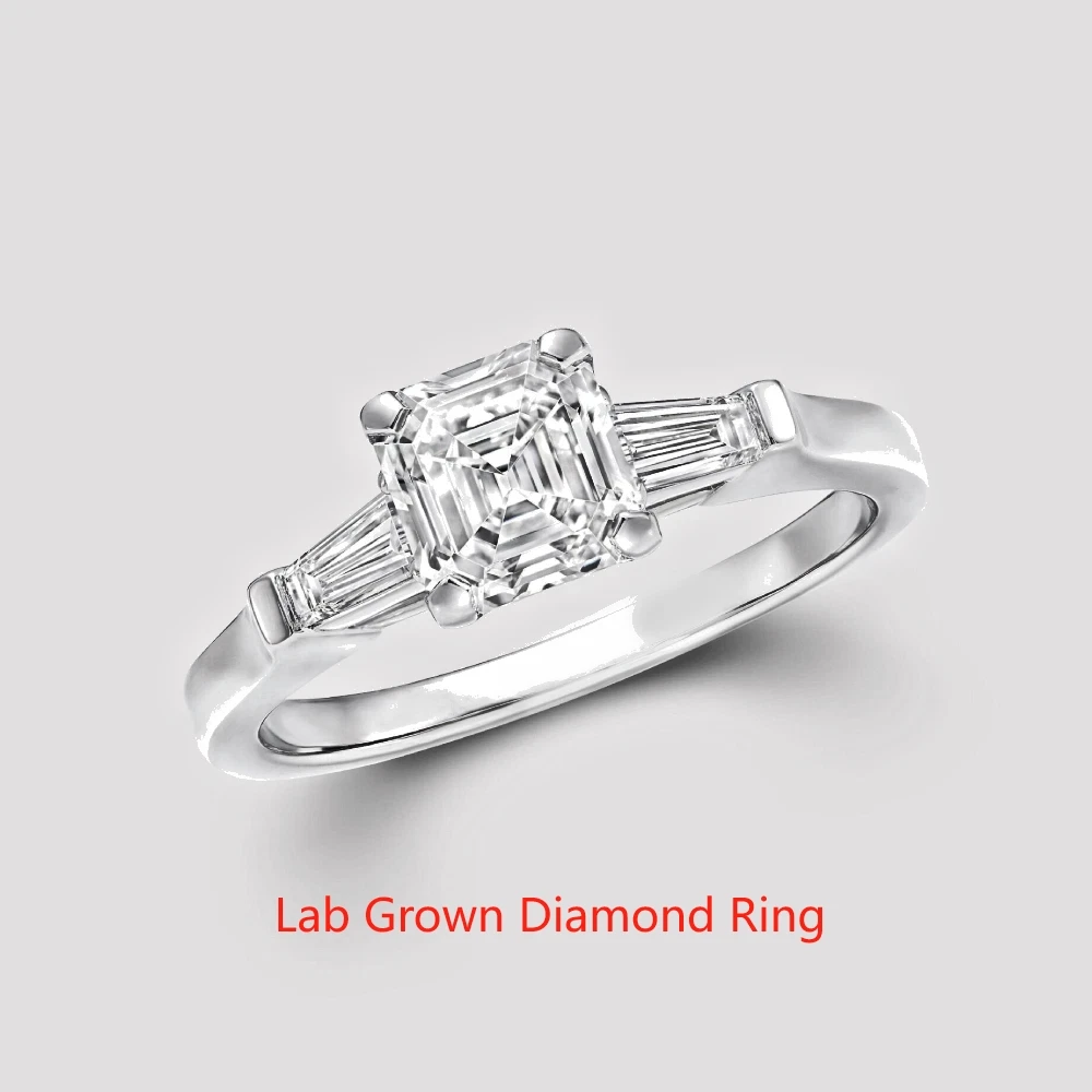 1.5CT Main Stone Asscher Cut IGI Certified Lab Grown Diamond EF VS-VVS Wedding Ring 950 Platinum Fashion Design Ring For Lady
1.5CT Main Stone Asscher Cut IGI Certified Lab Grown Diamond EF VS-VVS Wedding Ring 950 Platinum Fashion Design Ring For Lady