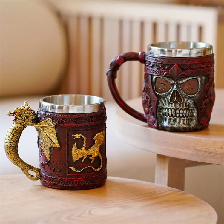 New Red Knight Mug Resin Flying Dragon Mug 3D Stainless Steel Beer Custom Water Cup For Party
New Red Knight Mug Resin Flying Dragon Mug 3D Stainless Steel Beer Custom Water Cup For Party