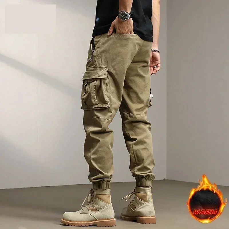 Jogging Training Pants For Men Plush Multi Pocket Workwear Pants Men's American Fashion Retro Functional Sports Casual Pants
Jogging Training Pants For Men Plush Multi Pocket Workwear Pants Men's American Fashion Retro Functional Sports Casual Pants