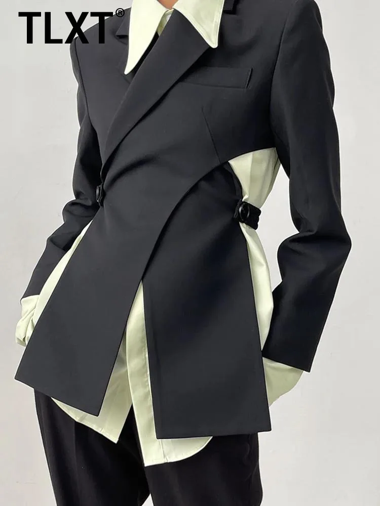 TLXT Irregular Backless Design Blazer For Women Notched Long Sleeve Solid Elegant Jackets Female Clothing 2025 Spring New XK1004
TLXT Irregular Backless Design Blazer For Women Notched Long Sleeve Solid Elegant Jackets Female Clothing 2025 Spring New XK1004