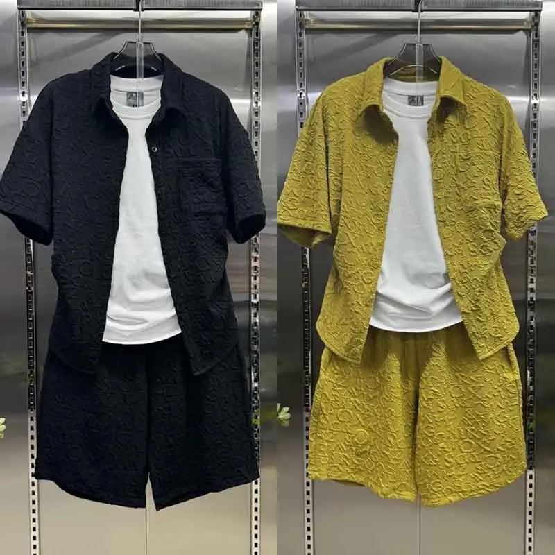 2025 3D Carved High-Elastic Men's Casual Suit Fashion Half-Sleeve Pants Two-Piece Men's Small Fragrance Style Wear
2025 3D Carved High-Elastic Men's Casual Suit Fashion Half-Sleeve Pants Two-Piece Men's Small Fragrance Style Wear