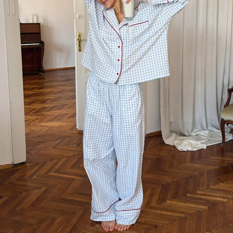 2026 New Pure Cotton Long-sleeved Trousers Pajamas Set Spring and Summer Skin-friendly and Comfortable Home Wear
2026 New Pure Cotton Long-sleeved Trousers Pajamas Set Spring and Summer Skin-friendly and Comfortable Home Wear