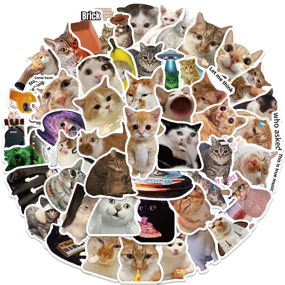 10/30/50pcs Funny Kawaii Meme Cat Stickers Laptop Scrapbook Decals Stationery Decoration Waterproof Graffiti Sticker for Kids
10/30/50pcs Funny Kawaii Meme Cat Stickers Laptop Scrapbook Decals Stationery Decoration Waterproof Graffiti Sticker for Kids