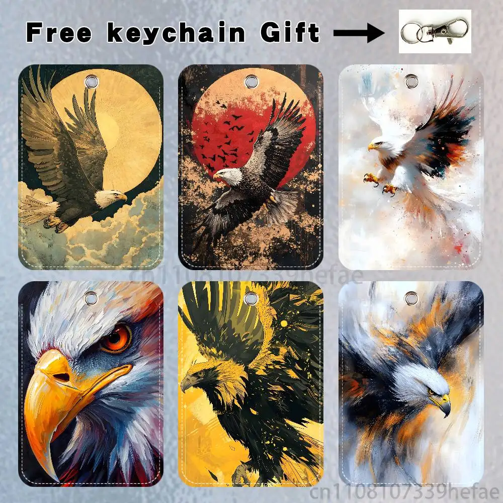 Cool Animal Eagle Rectangle Card Case Keychain Access Card Bag Key Tag Ring Leather Card Holder Key Ring Access
Cool Animal Eagle Rectangle Card Case Keychain Access Card Bag Key Tag Ring Leather Card Holder Key Ring Access