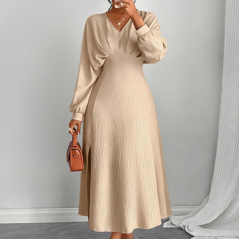 Independent Store New Women's Fashion Autumn Solid Color Home Page Long Sleeve Dress New Arrival
Independent Store New Women's Fashion Autumn Solid Color Home Page Long Sleeve Dress New Arrival