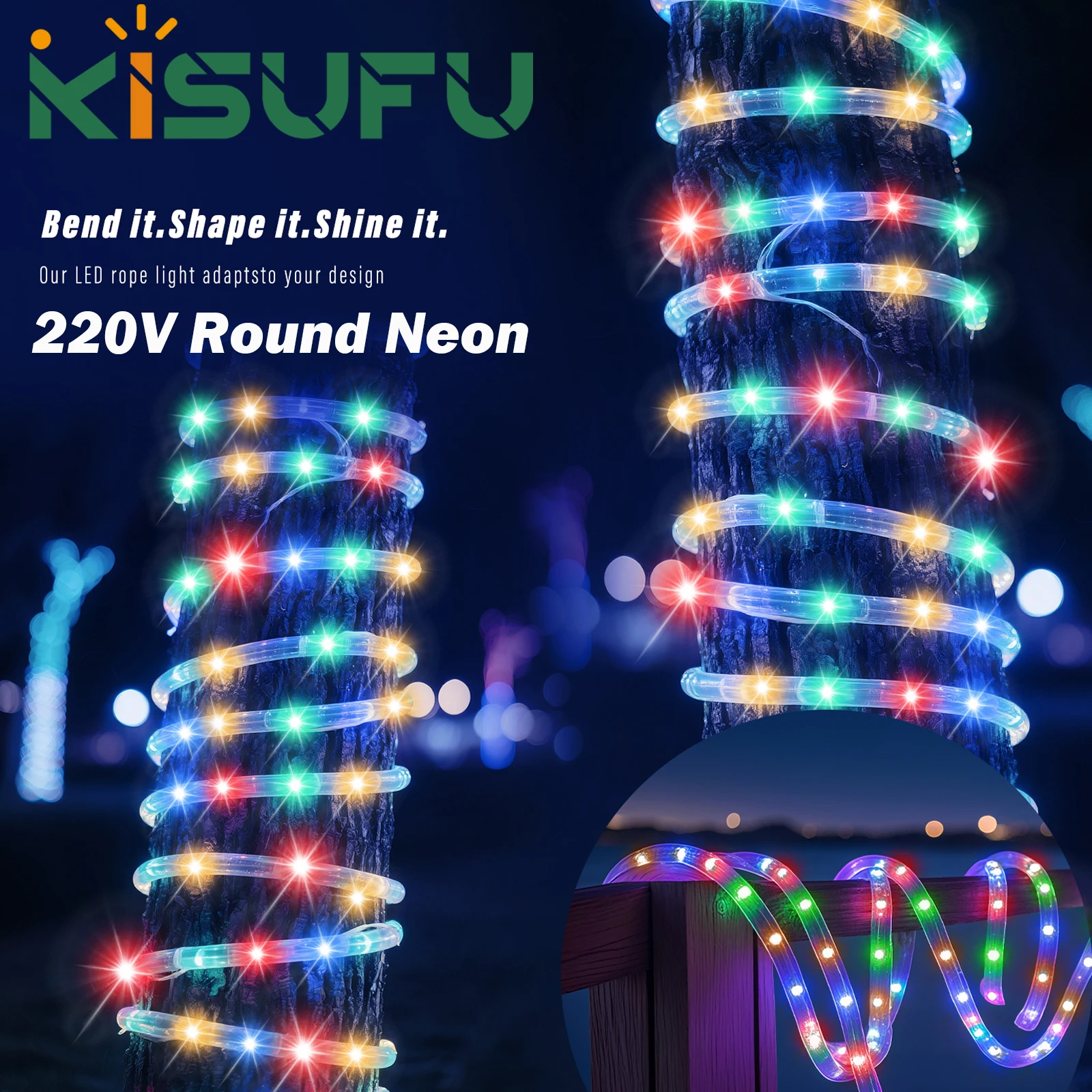 AC 220V 360 Degree Round Neon LED Strip IP67 Waterproof Blue/Red/Green/Yellow/Rainbow Neon Sign Rope Light with EU Plug 1-35M
AC 220V 360 Degree Round Neon LED Strip IP67 Waterproof Blue/Red/Green/Yellow/Rainbow Neon Sign Rope Light with EU Plug 1-35M
