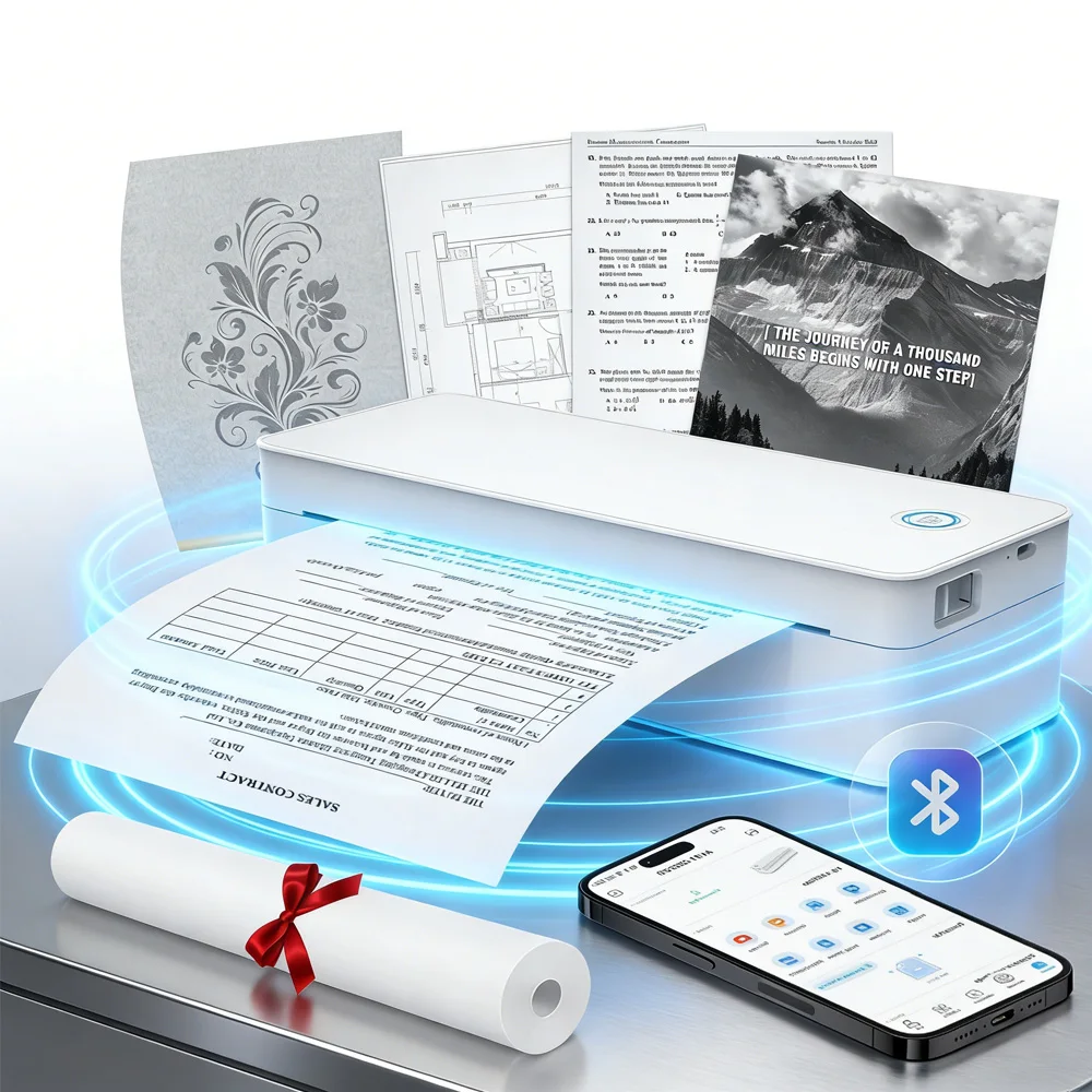 A4 Thermal Printer with Paper Tray | 203dpi Resolution, Suitable for Test Paper Printing, Mobile Office & Tattoo Templates
A4 Thermal Printer with Paper Tray | 203dpi Resolution, Suitable for Test Paper Printing, Mobile Office & Tattoo Templates