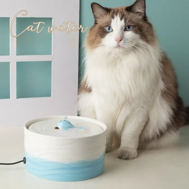 Automatic Ceramic Pet Water Fountain Electric Circulating Cat Dog Water Dispenser Quiet Whale Design for Fresh Drinking Water
Automatic Ceramic Pet Water Fountain Electric Circulating Cat Dog Water Dispenser Quiet Whale Design for Fresh Drinking Water