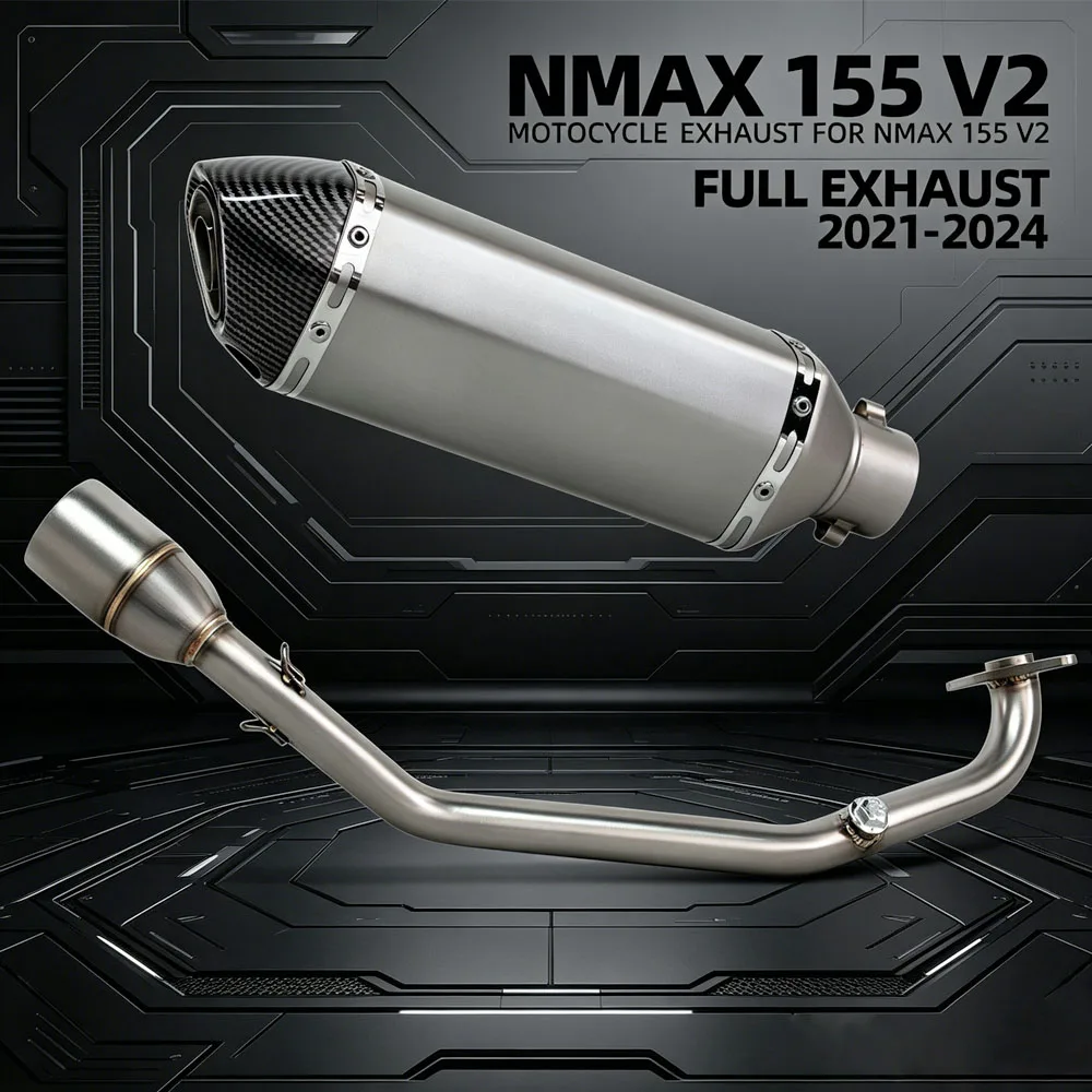 NMAX Exhaust System For Yamaha NMAX155 NMAX155 NMAX 125/155 V2 2021-2024 Scooter Escape Header Tube 370MM Muffler With DB Killer
NMAX Exhaust System For Yamaha NMAX155 NMAX155 NMAX 125/155 V2 2021-2024 Scooter Escape Header Tube 370MM Muffler With DB Killer