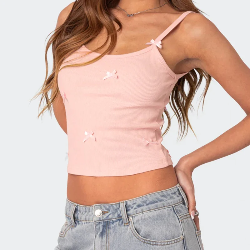 Y2k Crop Top Pink Bow Cute Sweet Mini Tank Top Knitted Basic Casual Camisole Sexy Women Summer Backless Beach Aesthetic Clothing
Y2k Crop Top Pink Bow Cute Sweet Mini Tank Top Knitted Basic Casual Camisole Sexy Women Summer Backless Beach Aesthetic Clothing