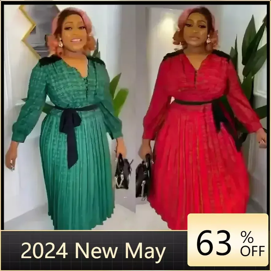 African Party Evening Dresses for Women 2024 Summer African Long Sleeve V-neck Polyester Long Maxi Dress Dashiki Africa Clothing
African Party Evening Dresses for Women 2024 Summer African Long Sleeve V-neck Polyester Long Maxi Dress Dashiki Africa Clothing