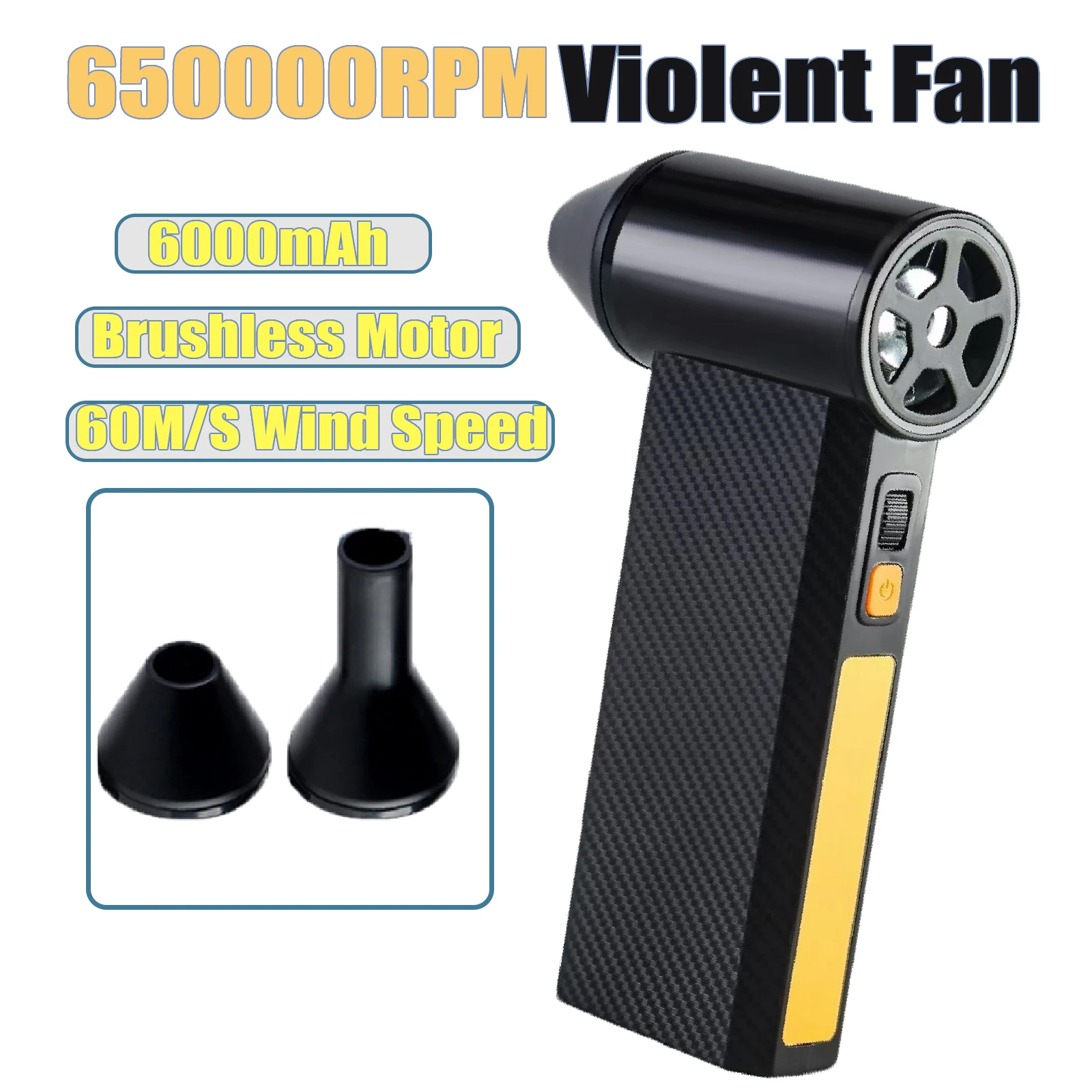 Violent Fan 650000RPM Electric Air Duster With 2 Nozzles Super Turbo Jet Fan Powerful Air Blower Car Keyboard Cleaning Tools
Violent Fan 650000RPM Electric Air Duster With 2 Nozzles Super Turbo Jet Fan Powerful Air Blower Car Keyboard Cleaning Tools