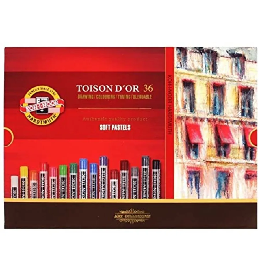 - Toison D'Or - 129189 - Soft Pastels - Set of 36 Assorted Colours in a Cardboard Box
- Toison D'Or - 129189 - Soft Pastels - Set of 36 Assorted Colours in a Cardboard Box