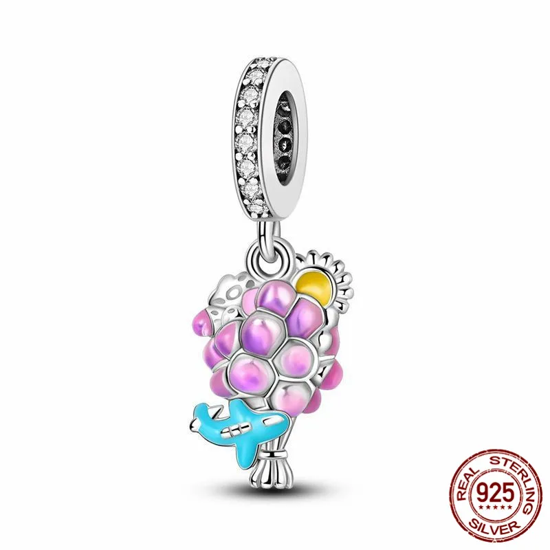 925 Sterling Silver Cloud and Balloon Charm Beads, for use with original bracelets, women's DIY jewelry.
925 Sterling Silver Cloud and Balloon Charm Beads, for use with original bracelets, women's DIY jewelry.