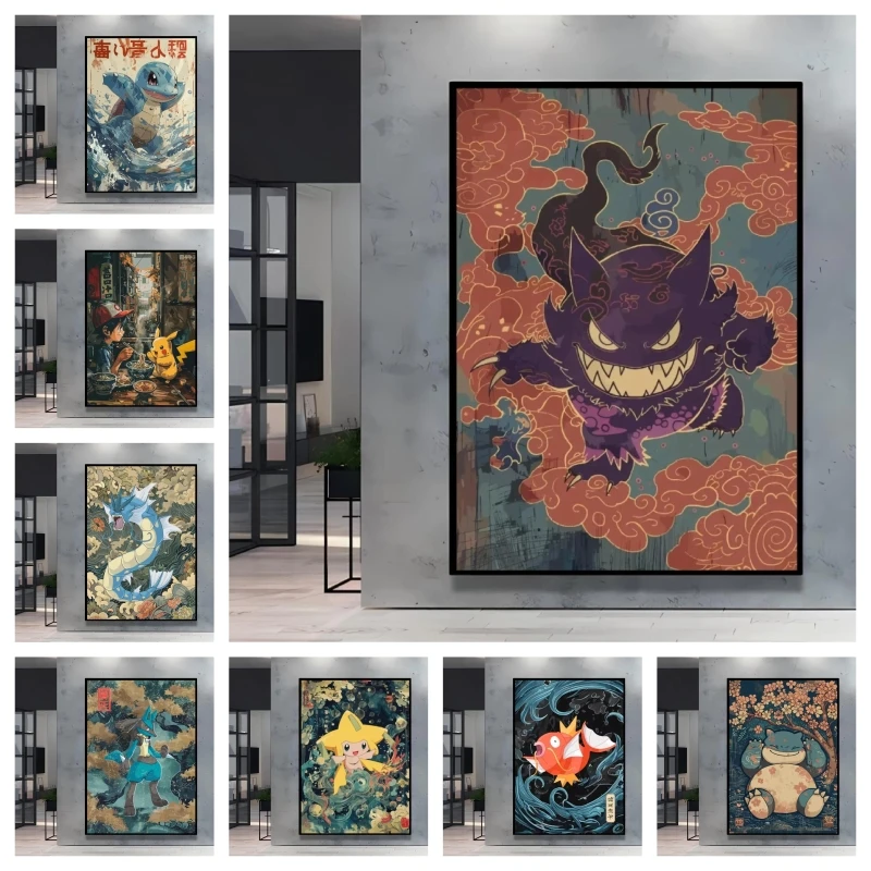 Pokemon Gengar Decor Painting Designed with A Retro Art Style High Quality Canvas Prints Ideal for Living Room Wall Adornment
Pokemon Gengar Decor Painting Designed with A Retro Art Style High Quality Canvas Prints Ideal for Living Room Wall Adornment