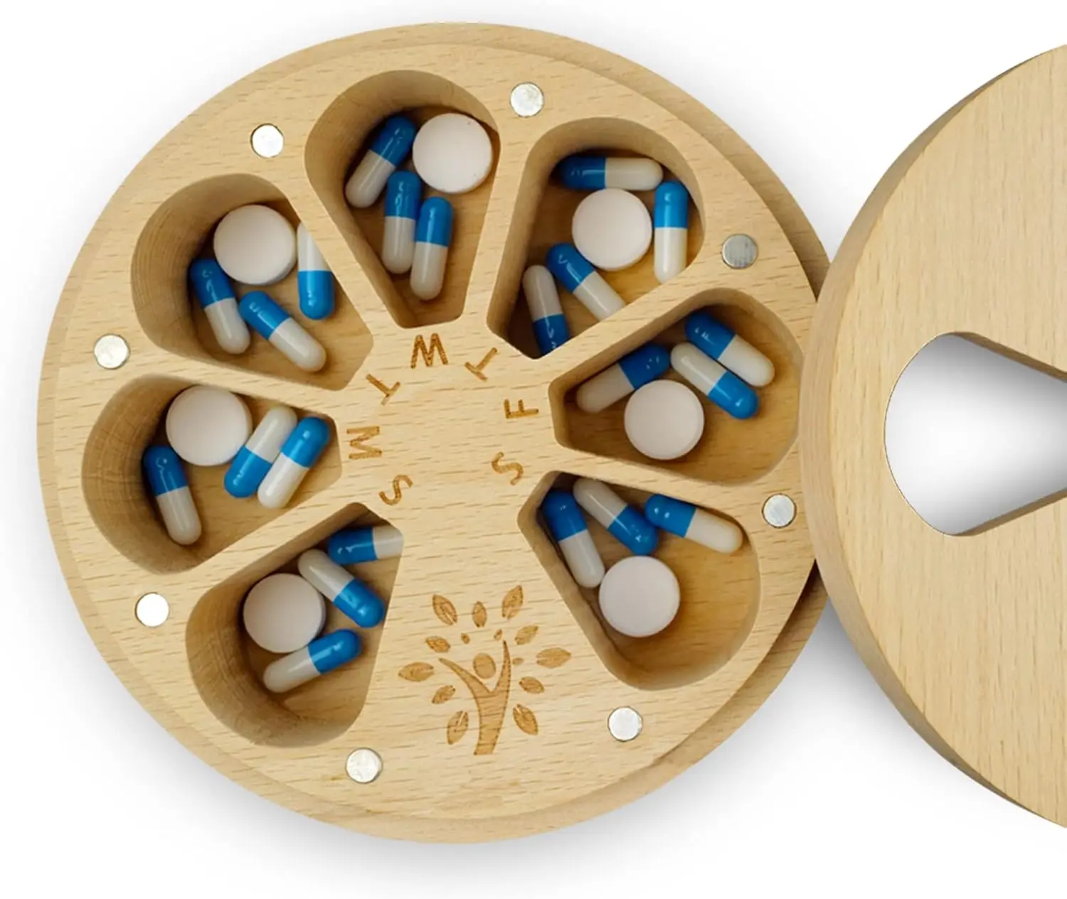 Wooden Weekly Pill Organizer, 7-Day Medicine Box, Arthritis-Friendly, Portable Travel Pill Case with Velvet Bag
Wooden Weekly Pill Organizer, 7-Day Medicine Box, Arthritis-Friendly, Portable Travel Pill Case with Velvet Bag