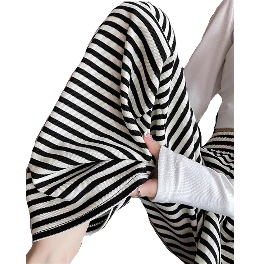 Gowyimmes 2025, новая мода, большие размеры, женские полосатые брюки, повседневные женские широкие брюки с высокой талией, женские длинные брюки, верхняя одежда PD1799
Gowyimmes 2025, новая мода, большие размеры, женские полосатые брюки, повседневные женские широкие брюки с высокой талией, женские длинные брюки, верхняя одежда PD1799