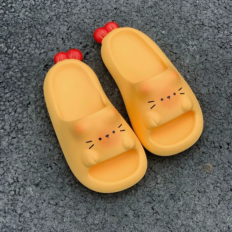 New Cartoon Fried Shrimp Kitty Slippers Women Lovely Tempura Tail Ornament Anti Slip Home Shoes Woman Indoor Slides Cat Sandals
New Cartoon Fried Shrimp Kitty Slippers Women Lovely Tempura Tail Ornament Anti Slip Home Shoes Woman Indoor Slides Cat Sandals