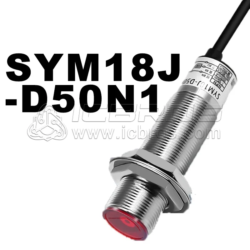 M18 Laser Diffuse Reflection InductIon Sensor SYM18J-D50N1/P1/N2/P2 Three Wire NPN Normally Open 24V
M18 Laser Diffuse Reflection InductIon Sensor SYM18J-D50N1/P1/N2/P2 Three Wire NPN Normally Open 24V