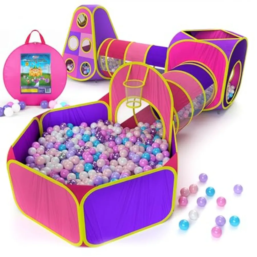 5pc ' Play Tents Tunnels - Ball Pit for Toddlers Basketball Hoop Crawling Tubes Pop-Up Playhouses Baby Obstacle Course Indoor/O
5pc ' Play Tents Tunnels - Ball Pit for Toddlers Basketball Hoop Crawling Tubes Pop-Up Playhouses Baby Obstacle Course Indoor/O