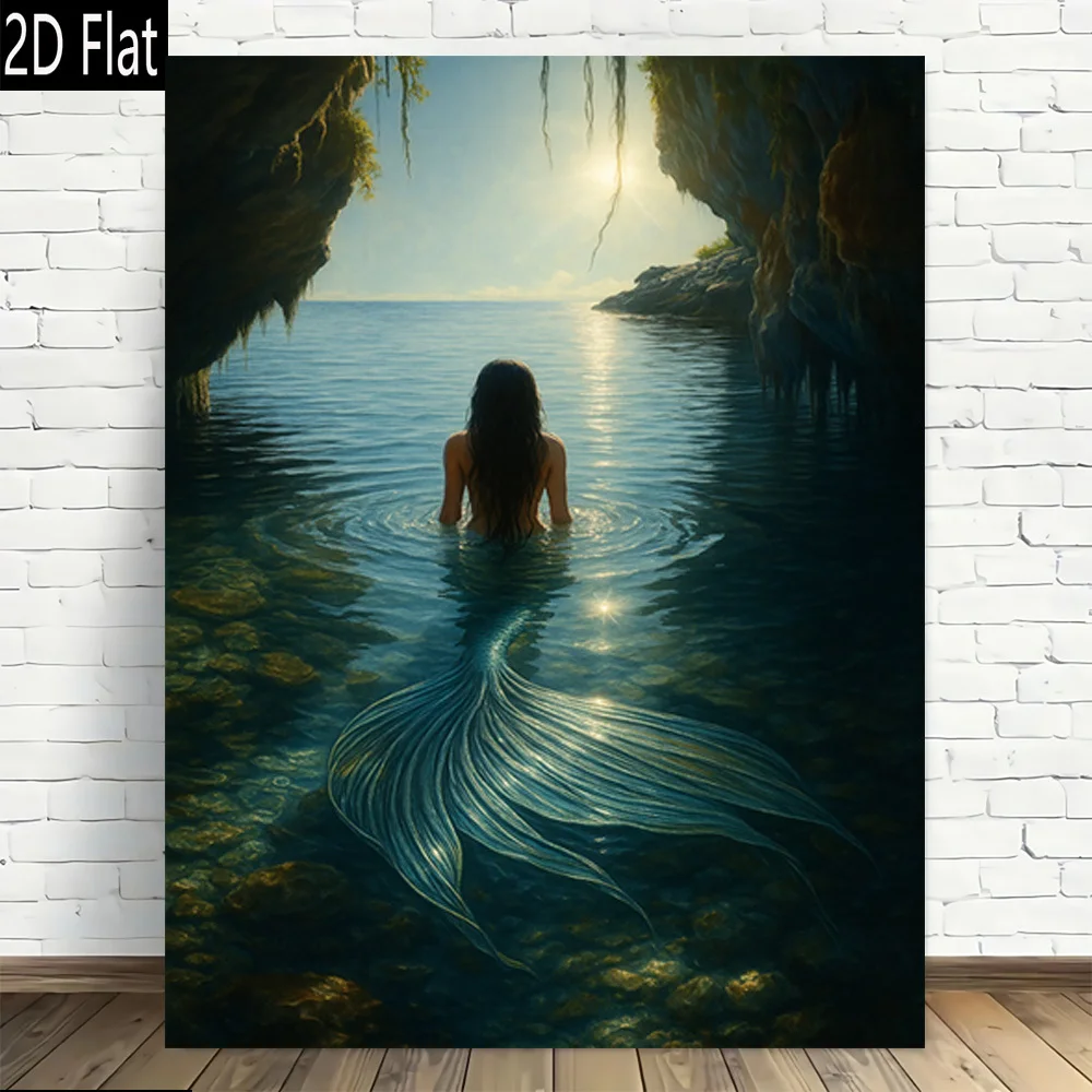 2D Flat 1pc Mermaid Tail Fantasy Artwork Frameless Canvas Wall Painting - Modern Retro High-Quality Printed Poster, Elegant Home
2D Flat 1pc Mermaid Tail Fantasy Artwork Frameless Canvas Wall Painting - Modern Retro High-Quality Printed Poster, Elegant Home
