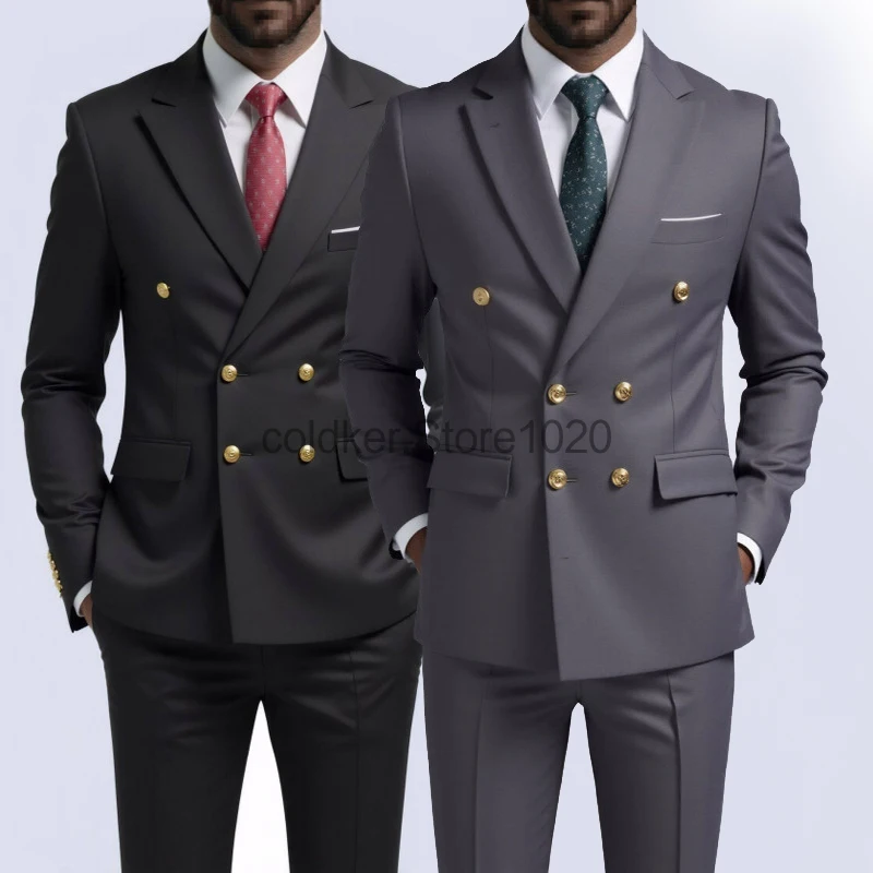 1pcs Men's Fashion Double Breasted Suit Black Gray Leisure Boutique Business Blazer Jacket Wedding Party Costume for Male Suits
1pcs Men's Fashion Double Breasted Suit Black Gray Leisure Boutique Business Blazer Jacket Wedding Party Costume for Male Suits