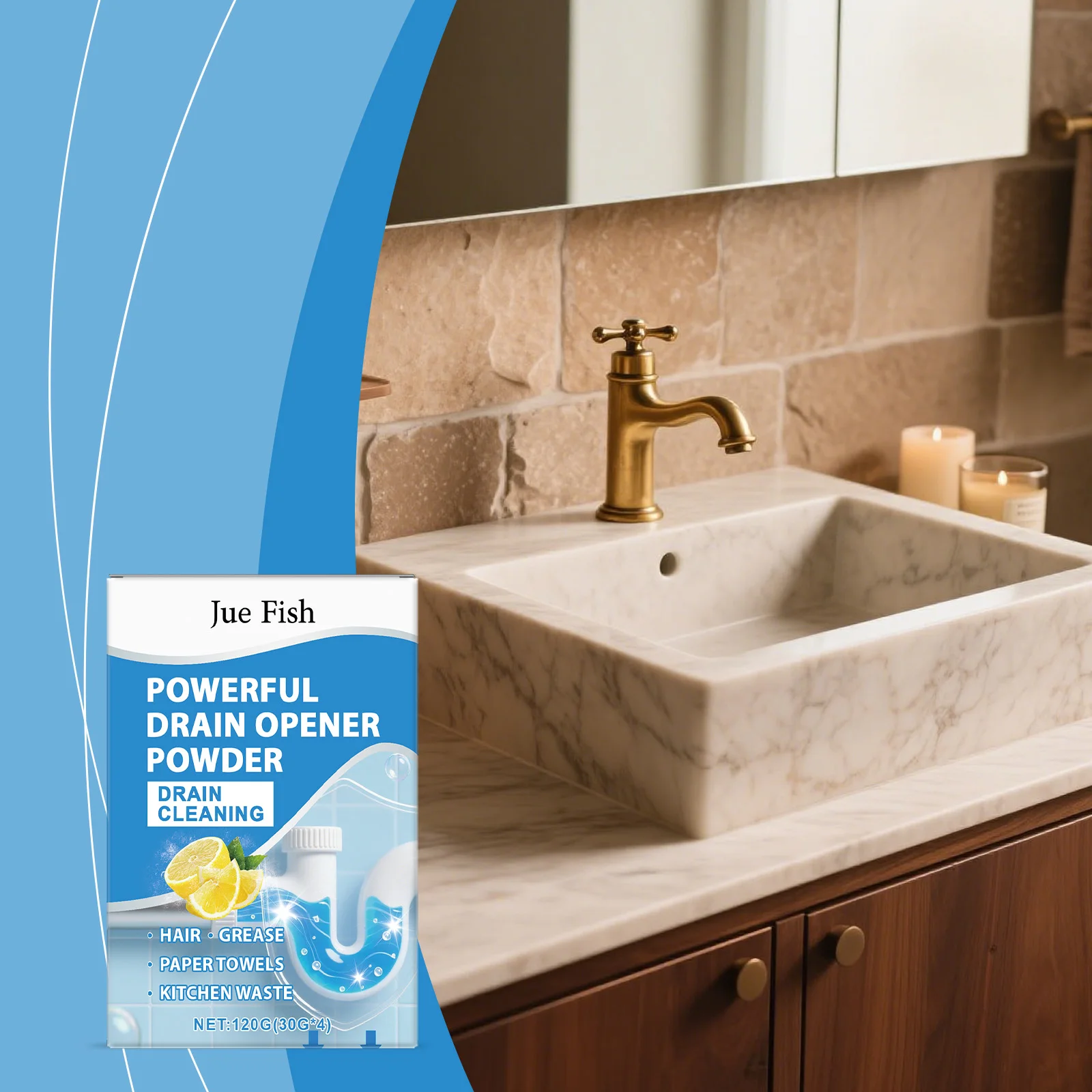 Household Sewer Unclogging Powder Assist Kitchen Sink Drain Cleaning Help Dissolve Soap Scum Food Residues Maintain Pipe Flow
Household Sewer Unclogging Powder Assist Kitchen Sink Drain Cleaning Help Dissolve Soap Scum Food Residues Maintain Pipe Flow