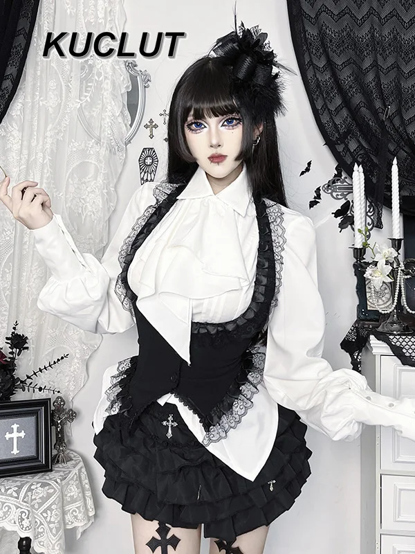 Наряд на Хэллоуин, темный готический стиль, карнавальный костюм, комплект из трех предметов, рубашка для горячих девушек, жилет, пышная короткая юбка, комплект для женщин, осень
Наряд на Хэллоуин, темный готический стиль, карнавальный костюм, комплект из трех предметов, рубашка для горячих девушек, жилет, пышная короткая юбка, комплект для женщин, осень