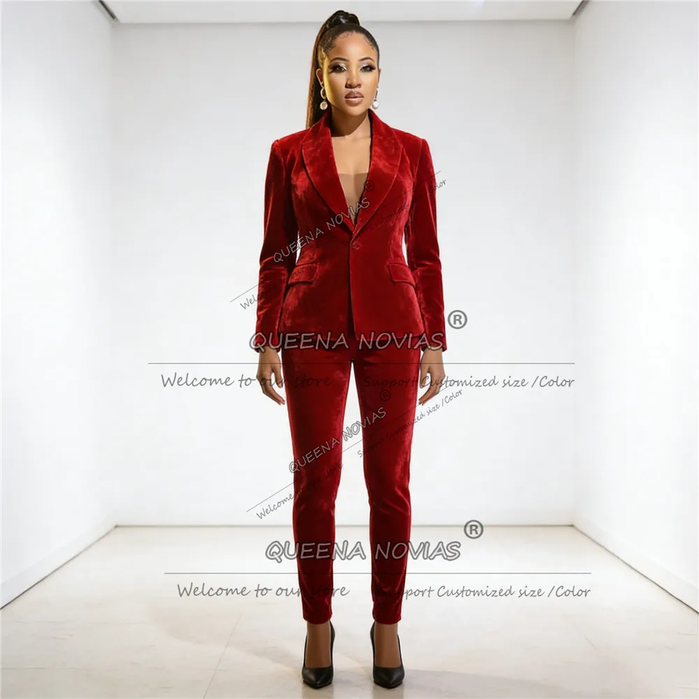 Бордовый бархатный женский костюм для торжественных мероприятий, платье для матери невесты, однобортный женский брючный костюм из 2 предметов
Бордовый бархатный женский костюм для торжественных мероприятий, платье для матери невесты, однобортный женский брючный костюм из 2 предметов
