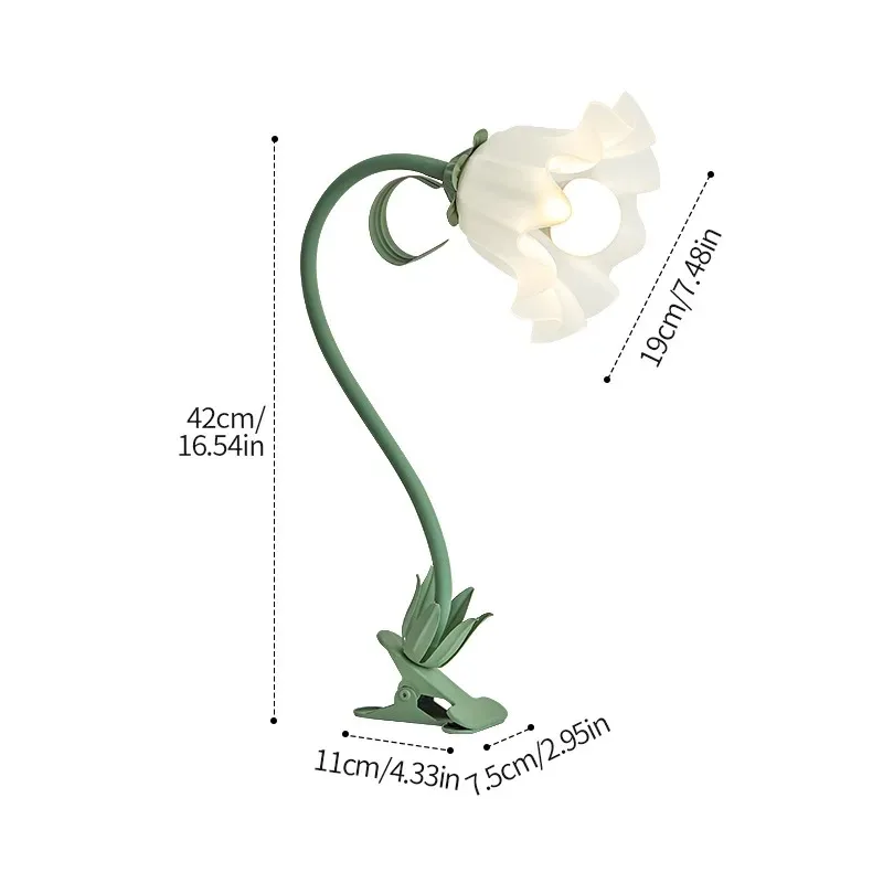 Versatile Clamp Table Light, Green Floral Decor with Dimmable LED for Bookshelf & Bedside, Aesthetic Cottagecore Night Light
Versatile Clamp Table Light, Green Floral Decor with Dimmable LED for Bookshelf & Bedside, Aesthetic Cottagecore Night Light
