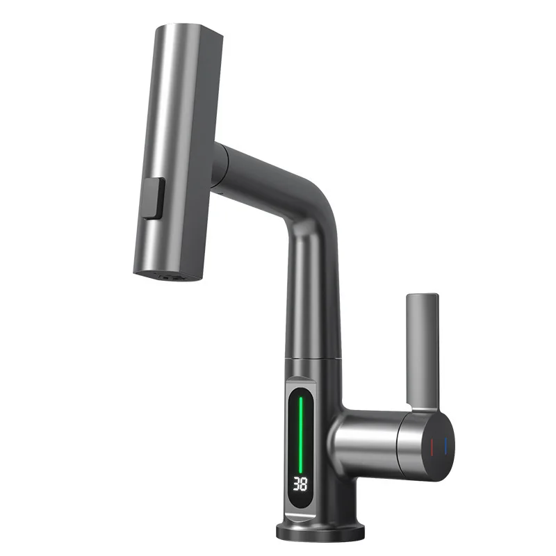 Household digital display Feiyu pumping basin faucet third-gear water outlet lifting and heightening washbasin cross-border
Household digital display Feiyu pumping basin faucet third-gear water outlet lifting and heightening washbasin cross-border