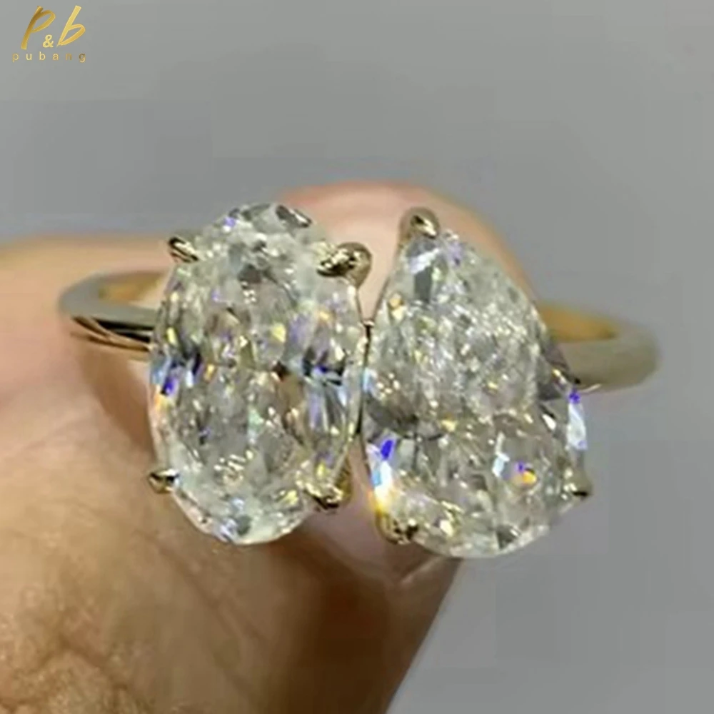 PuBang Sparkling 3EX VVS1 D Color Moissanite Diamond Rings 4 Carat Crushed Ice Oval 4.5 Carat Crushed Ice Pear Cut Fine Jewelry
PuBang Sparkling 3EX VVS1 D Color Moissanite Diamond Rings 4 Carat Crushed Ice Oval 4.5 Carat Crushed Ice Pear Cut Fine Jewelry
