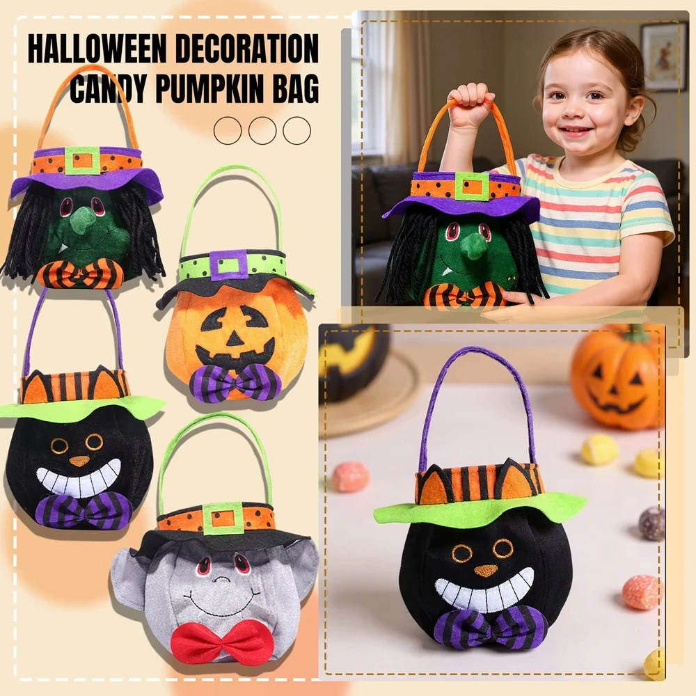 Halloween Candy Bags Pumpkin Witch Ghost Cartoon Handheld Gift Cloth Bag Trick or Treat for Kids Helloween Party Decor Supplies
Halloween Candy Bags Pumpkin Witch Ghost Cartoon Handheld Gift Cloth Bag Trick or Treat for Kids Helloween Party Decor Supplies
