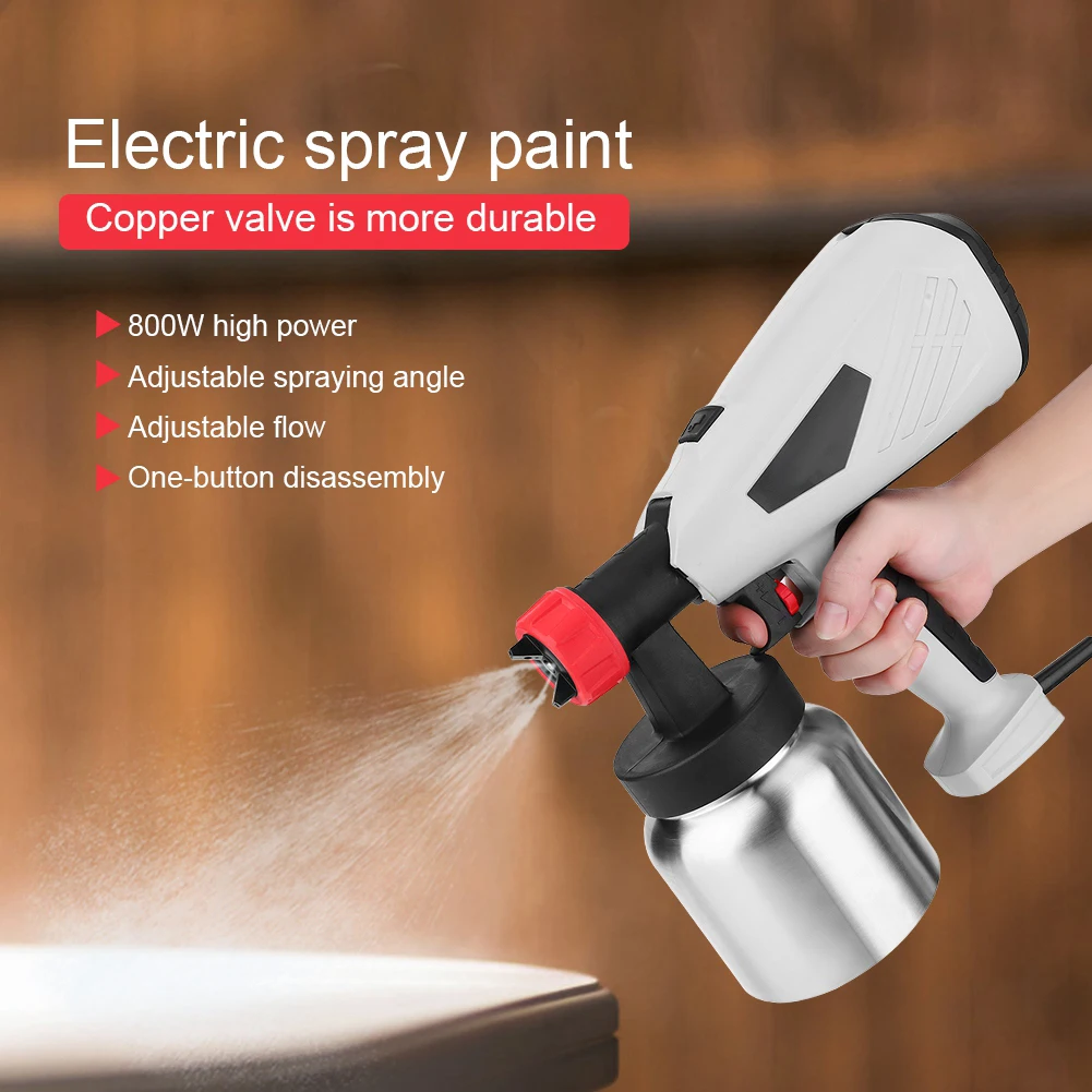 800ML Removable Spray Gun High Pressure Paint Spraying with Brass Nozzles 1.0mm/2.5mm Electric Spray Gun Paint Sprayer Spray Gun
800ML Removable Spray Gun High Pressure Paint Spraying with Brass Nozzles 1.0mm/2.5mm Electric Spray Gun Paint Sprayer Spray Gun