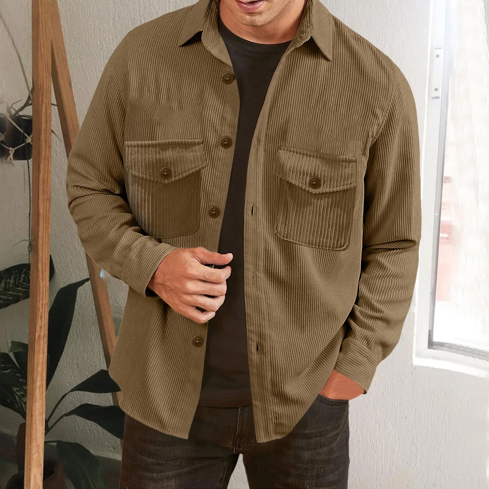 Men's Corduroy Shirt 2023 Fashion Vintage Long Sleeve Thick Cargo Shirt Simple Casual Jackets Coat Solid Color Male Shacket
Men's Corduroy Shirt 2023 Fashion Vintage Long Sleeve Thick Cargo Shirt Simple Casual Jackets Coat Solid Color Male Shacket