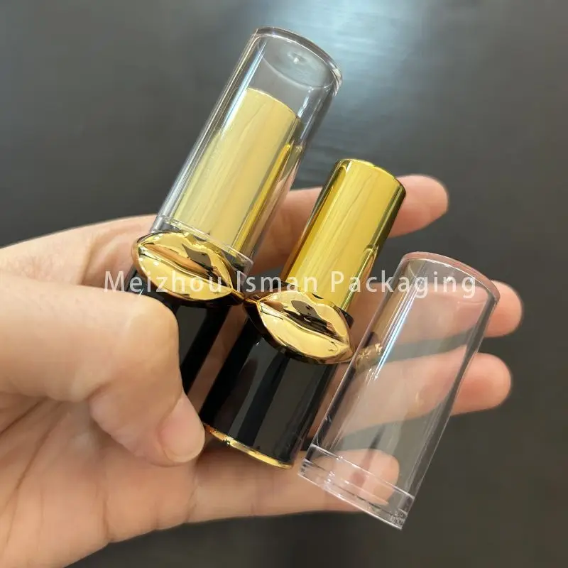 50Pcs Luxury 12.1mm Unique Lip Shaped Metallic Gold Black Lipstick Tube Container Mouth Empty Lipstick Tubes Packaging 3.5g
50Pcs Luxury 12.1mm Unique Lip Shaped Metallic Gold Black Lipstick Tube Container Mouth Empty Lipstick Tubes Packaging 3.5g